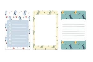 cute to do list and notes vector