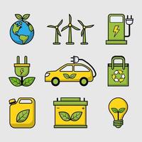 icono de tecnología verde vector