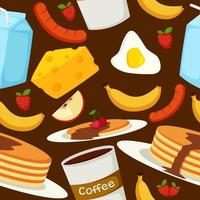 fondo de desayuno sin costuras vector