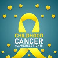 Childhood cancer awareness month background vector