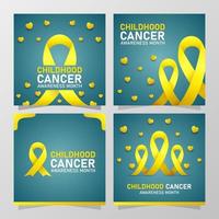 Childhood cancer awareness month background vector