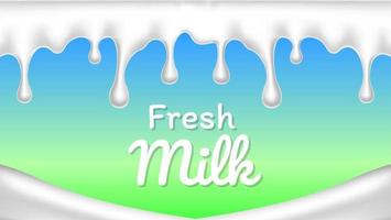 Realistic splash or drop fresh milk illustration vector