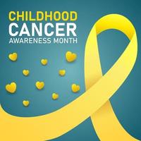 Childhood cancer awareness month background vector