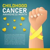 fondo del mes de concientización sobre el cáncer infantil vector