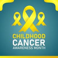 Childhood cancer awareness month background vector