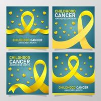 Childhood cancer awareness month background vector