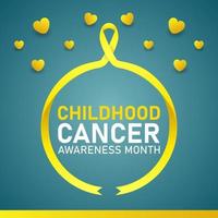 Childhood cancer awareness month background vector