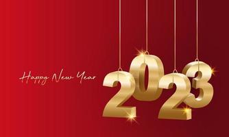2023 Happy New Year Background Design. Greeting Card, Banner, Poster. Vector Illustration.