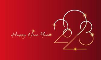 2023 Happy New Year Background Design. Greeting Card, Banner, Poster. Vector Illustration.