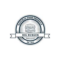 burger logo  Design. Greeting Card, Banner, Poster. Vector Illustration.