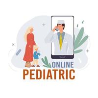 Flat cartoon doctor character vector illustration concept