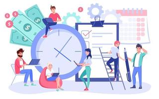 Effective workflow process time management concept vector