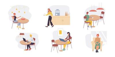 Workflow of business and self-employed people vector illustration concept