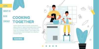 Cooking master class for son child landing page
