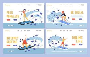 Internet connection, online surfing, web browsing vector