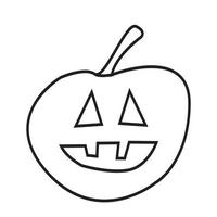 Halloween Silhouette Pumpkin background isolated vector