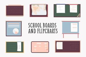 Board and flipchart for School and Presentation vector