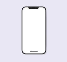 Notch Smartphone Modern Device Isolated Mockup Template Blank Display Technology Gadget Business Illustration vector