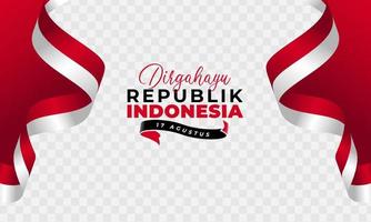 Happy Indonesia independence day background banner design. vector