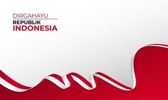 Happy Indonesia independence day background banner design. vector