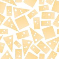 Pattern of slices of sliced cheese. vector