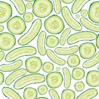 Pattern with cucumbers. Vector illustration.
