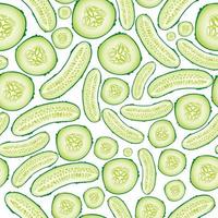 Pattern with cucumbers. Vector illustration.