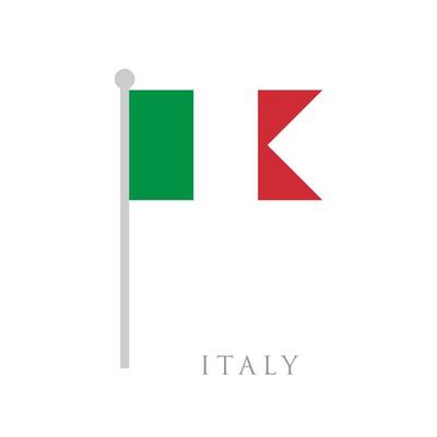 italy flag flat design vector illustration