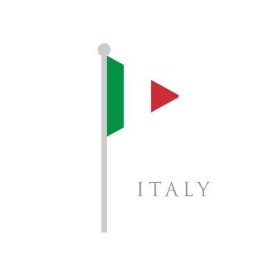 italy flag flat design vector illustration