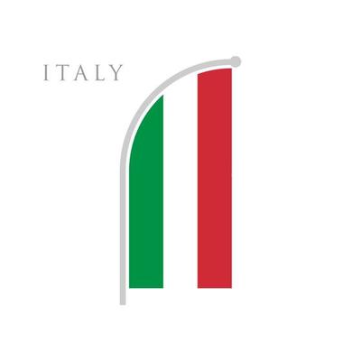 italy flag flat design vector illustration