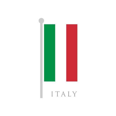 italy flag flat design vector illustration