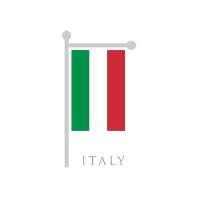 italy flag flat design vector illustration