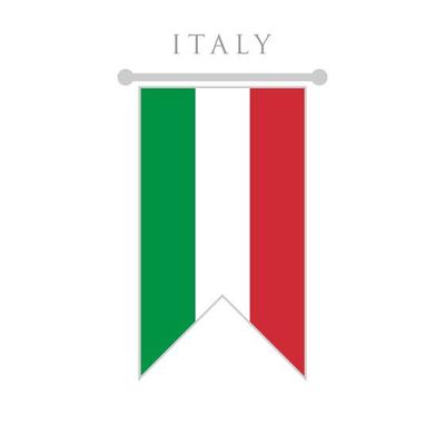 italy flag flat design vector illustration