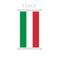ilustración de vector de diseño plano de bandera de italia