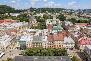Aerial view of Lviv, Ukraine photo