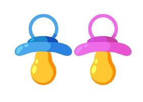 Children dummy. Nipple for newborns. vector