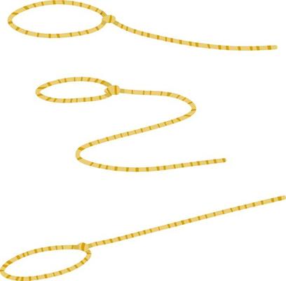 Lasso. Rope for catching animals isolated on white