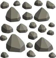 Muro de piedras naturales y rocas lisas. vector