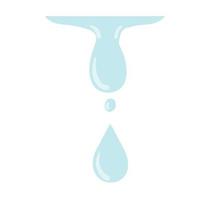 Drop of water. Wet and blue object. vector