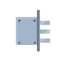 Door lock. Modern locking device. vector