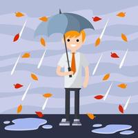 protección contra el mal tiempo de otoño vector
