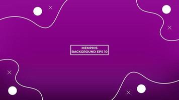 Violet Memphis Background With Wave Lines vector