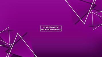 Violet Flat Geometric Background With Triangle vector