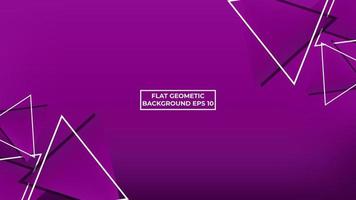 Violet Flat Geometric Background With Triangle vector