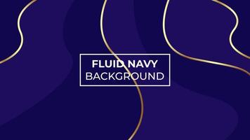 Fluid Navy with gold and purple color Background, easy to edit vector