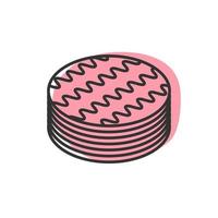 Icono de pastel rosa para ilustración de vector de diseño web