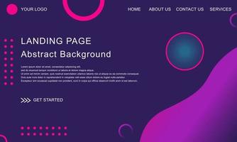 Landing page template design that is suitable for the main page of the company website. UI design. Vector illustration.