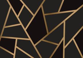 Modern Mosaic Wallpaper Dark Black and Golden Lines Pattern Background Texture vector