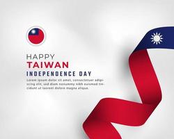 Happy Taiwan National Day October 10th Celebration Vector Design Illustration. Template for Poster, Banner, Advertising, Greeting Card or Print Design Element