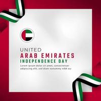 Happy United Arab Emirates Independence Day December 2th Celebration Vector Design Illustration. Template for Poster, Banner, Advertising, Greeting Card or Print Design Element